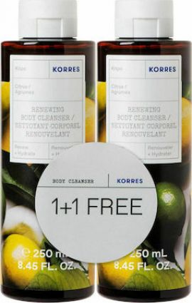 Korres Πακέτο Προσφοράς 1+1 Δώρο Body Cleanser Citrus Αφρόλουτρο Σώματος Κίτρο, 250ml