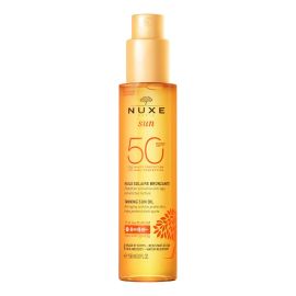 Nuxe Sun Tanning Sun Oil Αντηλιακό Λάδι Μαυρίσματος Για Πρόσωπο & Σώμα SPF50 150 ml