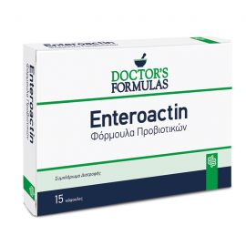 Doctor's Formulas Enteroactin Φόρμουλα Προβιοτικών 15caps Συμπλήρωμα Διατροφής, Φόρμουλα Προβιοτικών