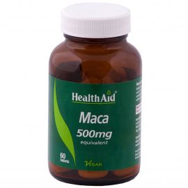 Health Aid Maca 500mg Συμπλήρωμα Διατροφής, Εκχύλισμα Υψηλής Ποιότητας Βοτάνου για την Τόνωση & Ευεξία του Οργανισμού 60 Tabs