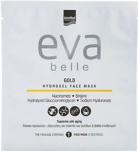 Intermed Eva Belle Gold Hydrogel Face Mask, Μάσκα Προσώπου Για Λείανση Των Ρυτίδων & Βαθιά Ενυδάτωση 1τμχ.