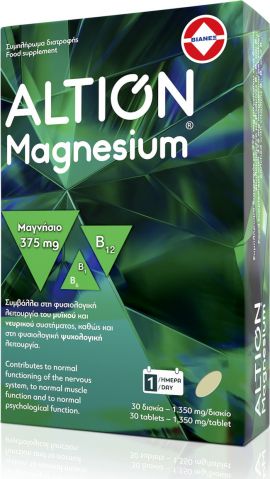 Altion Magnesium Συμπλήρωμα Διατροφής με Μαγνήσιο 375mg 30 Caps