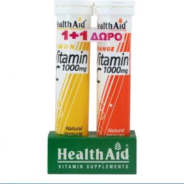 Health Aid Vitamin C 1000mg Λεμόνι 20 tabs+Vitamin C 500mg Πορτοκάλι 20 tabs