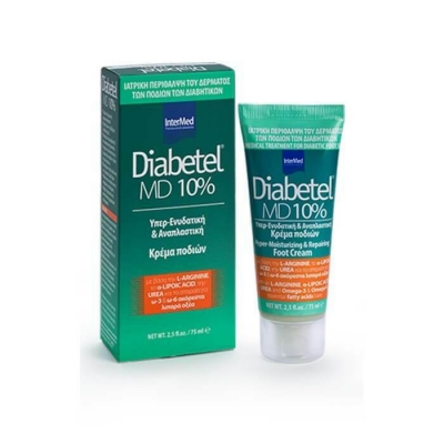 Intermed Diabetel MD Cream 10% Κρέμα Εντατικής Ενυδάτωσης για τα Πόδια με Ουρία 10%, 75ml