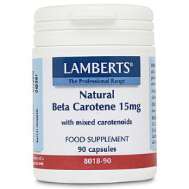 Lamberts Beta Carotene Natural 15mg β Καροτίνη 90 Κάψουλες