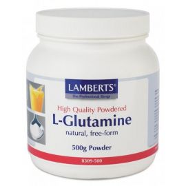 Lamberts L-glutamine Powder 500gr Η Γλουταμίνη είναι ιδιαιτέρως απαραίτητη για την φυσιολογική λειτουργία του εντέρου επειδή τα κύτταρα του εντερικού βλεννογόνου αναπλάθονται χρησιμοποιώντας την γλουταμίνη ως κύρια πηγή ενέργειας