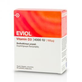 Eviol Vitamin D3 4000IU 30mg 60 Μαλακές Κάψουλες