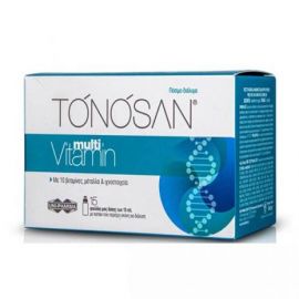 Uni-Pharma Tonosan Multivitamin Συμπλήρωμα Διατροφής Για Την Eνέργεια & Τόνωση Για Όλη Την Οικογένεια 15 Φιαλίδια x15ml