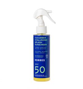 Korres Αγγούρι - Υαλουρονικό Αντηλιακό Splash SPF50 Για Πρόσωπο Σώμα 150ml