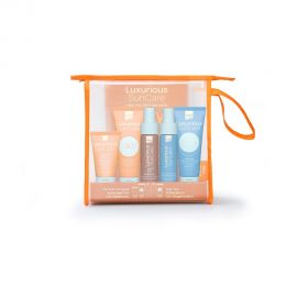 Intermed PROMO PACK Luxurious Sun Care High Protection, Face Cream SPF50 75ml, Body Cream SPF30 200ml, Tanning Oil SPF6 200ml, After Sun Cooling Gel 150ml & Hydrating Antioxidant Face & Body Mist 400ml