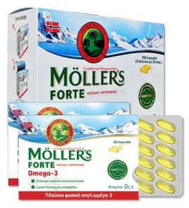 Moller's Μουρουνέλαιο Forte Omega-3 150caps Προστατεύστε τη Καρδιά και Ενισχύστε την Άμυνα του 