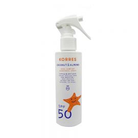 Korres Καρύδα - Αμύγδαλο Παιδικό Αντηλιακό Spray Για Πρόσωπο Σώμα SPF50 150ml