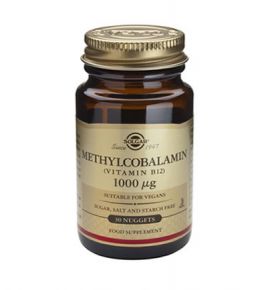  Solgar Vitamin B-12 1000mg Methylcobalamin nuggets 30s