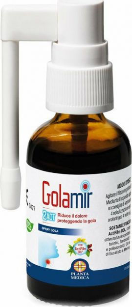 Aboca Golamir 2act Spray No Alcohol Σπρέι για τον Πονόλαιμο Χωρίς Αλκοόλ για Ενήλικες & Παιδιά άνω των 6 Ετών, 30ml