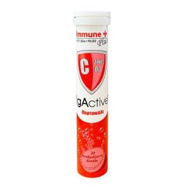 IgActive Immune Plus Συμπλήρωμα για την Ενίσχυση του Ανοσοποιητικού 20 αναβράζοντα δισκία Πορτοκάλι