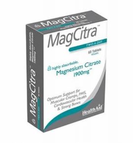 Health Aid MagCitra  MaCitrate 1900mg 60 tabs