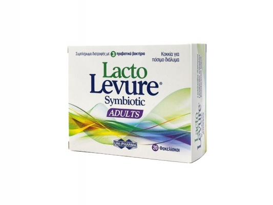 Uni-pharma LactoLevure Symbiotic Adults Συμπλήρωμα Διατροφής Προβιοτικών για Ενήλικες 20 sticks